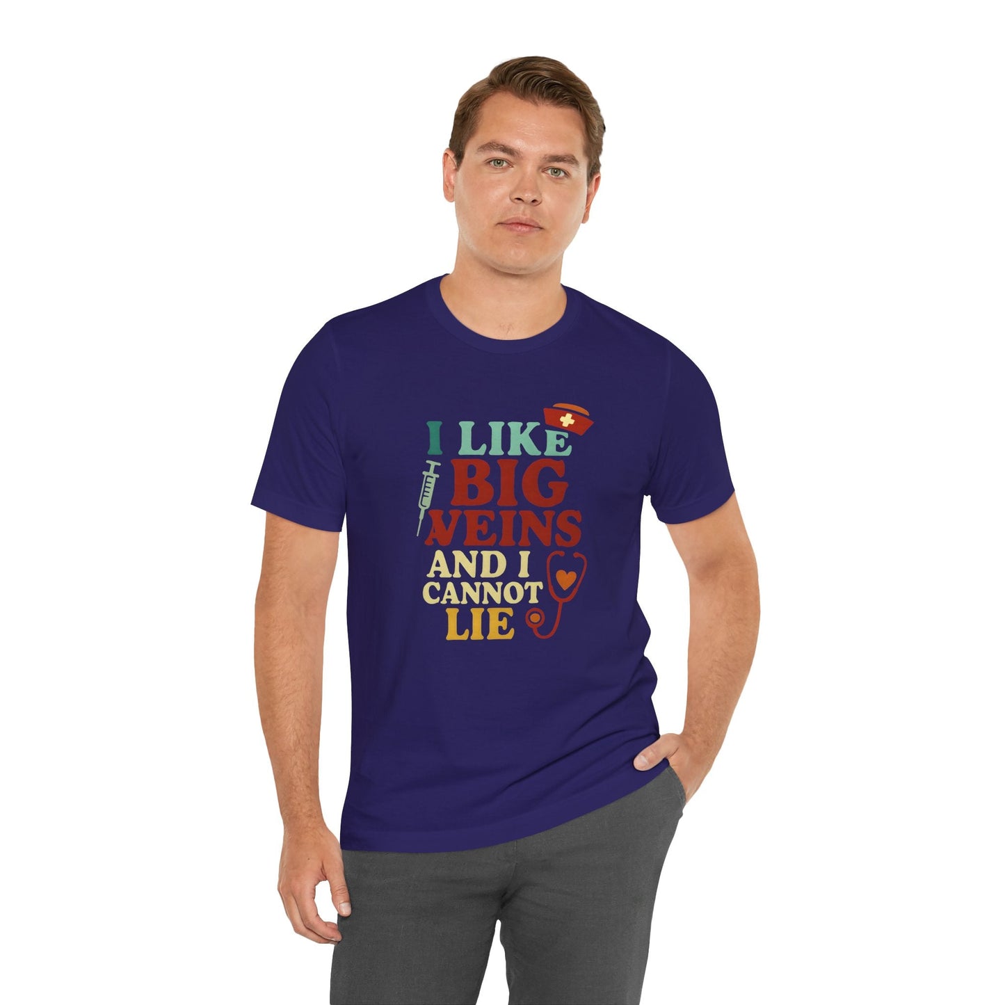 Humorous Medical Tee: I Like Big Veins and I Cannot Lie, Fun Gift for Healthcare Workers, Medical Humor Shirt, Perfect for Birthdays, [...]
