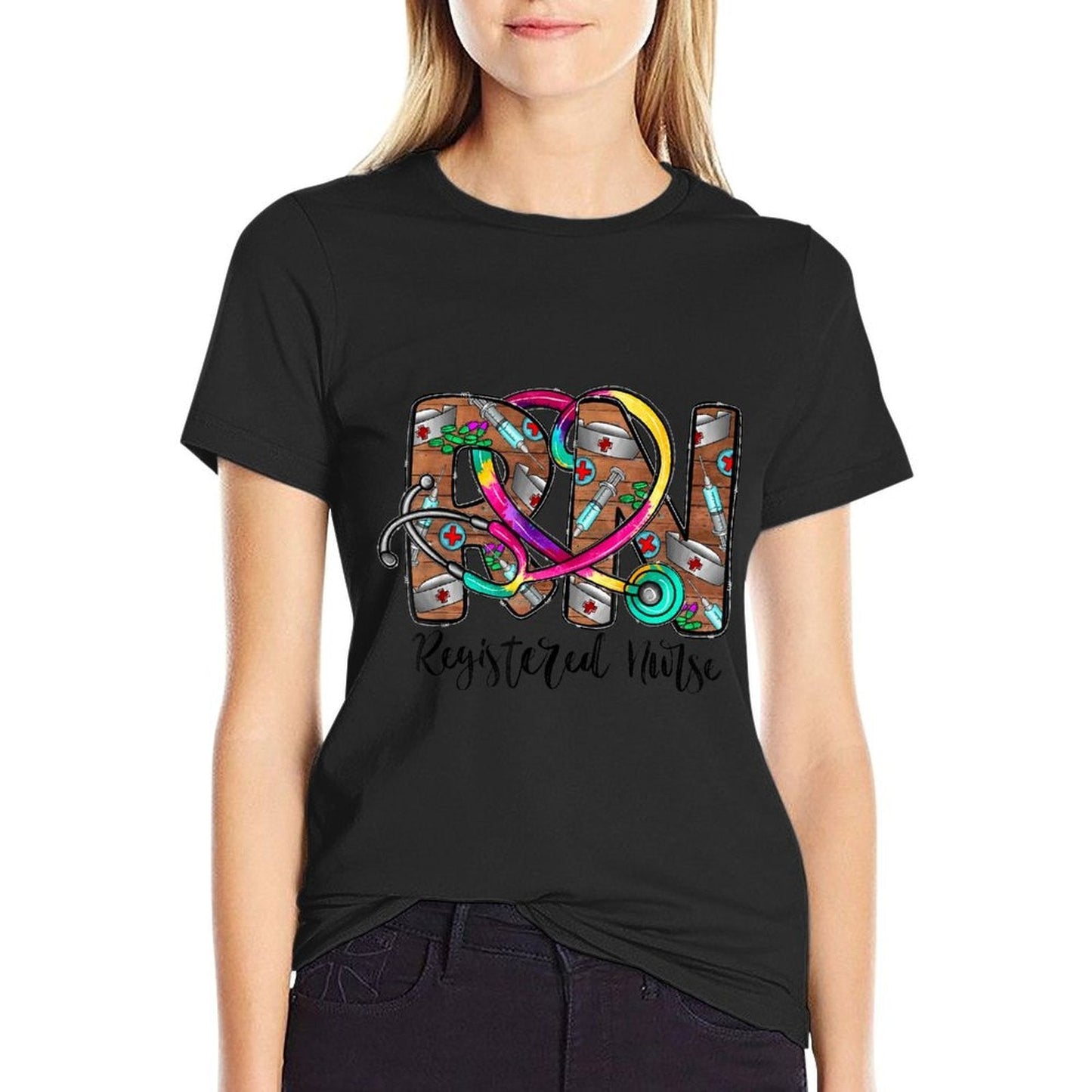 Registered Nurse Life for Rn Nurse Tie Dye Nurses Week  Lightweight T-Shirt