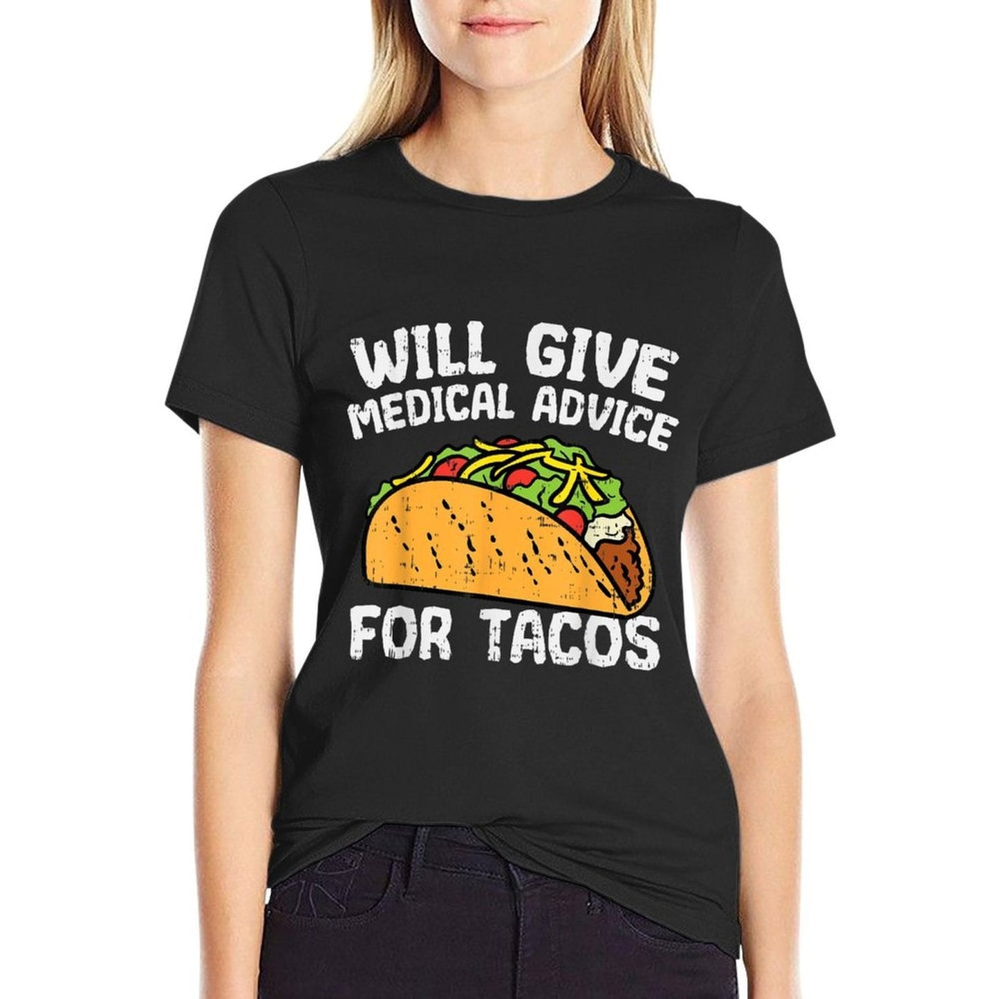 Medical Advice For Tacos Mexican Cinco De Mayo Doctor Nurse  Ribbed Collar T-Shirt