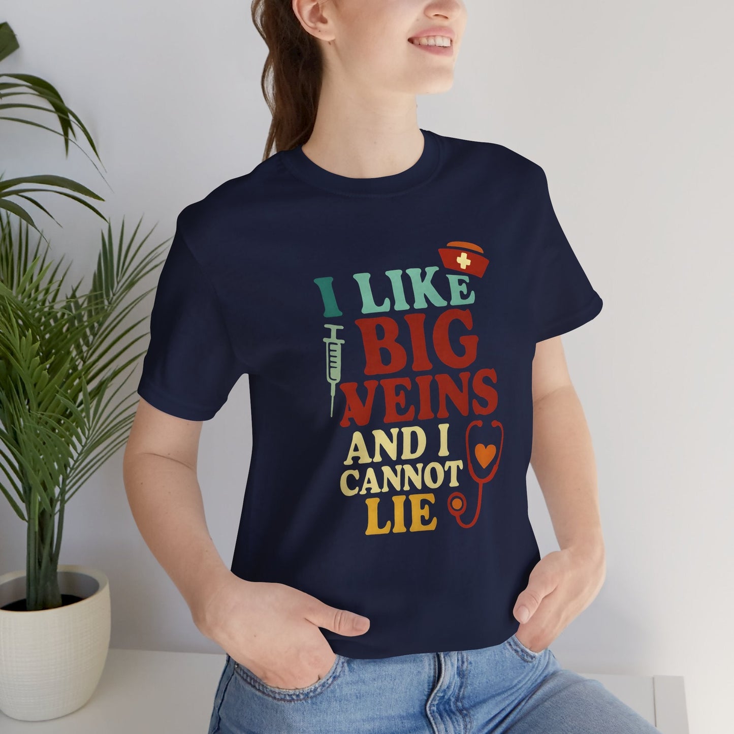 Humorous Medical Tee: I Like Big Veins and I Cannot Lie, Fun Gift for Healthcare Workers, Medical Humor Shirt, Perfect for Birthdays, [...]