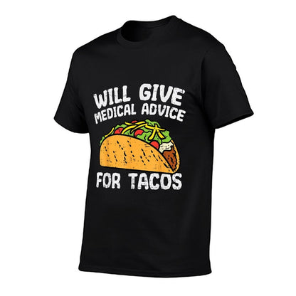 Medical Advice For Tacos Mexican Cinco De Mayo Doctor Nurse  Ribbed Collar T-Shirt