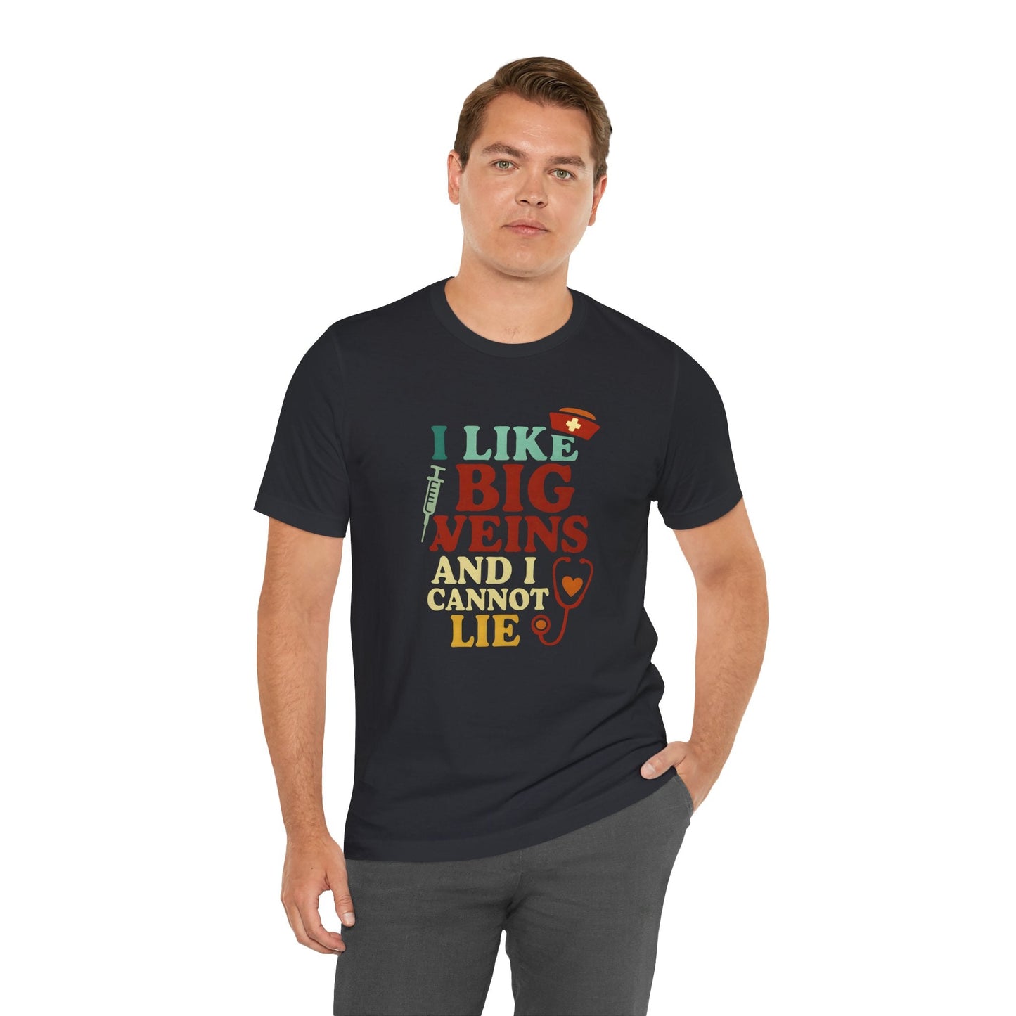 Humorous Medical Tee: I Like Big Veins and I Cannot Lie, Fun Gift for Healthcare Workers, Medical Humor Shirt, Perfect for Birthdays, [...]