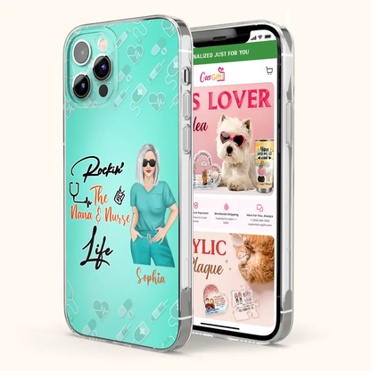 Custom Personalized Nurse Phone Case For iPhone and Samsung - Gift Idea For Mother's Day 2022 - Rockin' The Nana & Nurse
