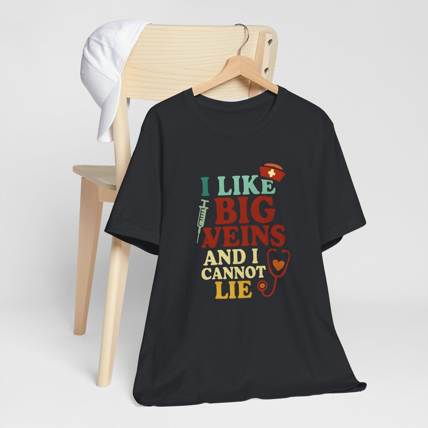 Humorous Medical Tee: I Like Big Veins and I Cannot Lie, Fun Gift for Healthcare Workers, Medical Humor Shirt, Perfect for Birthdays, [...]