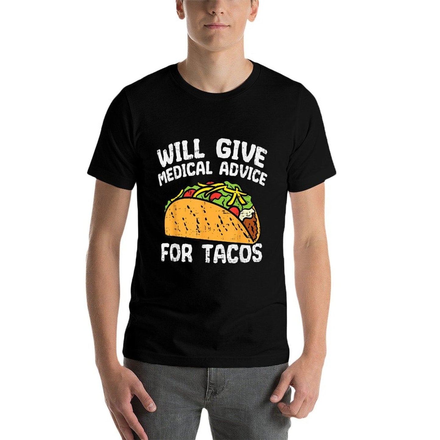 Medical Advice For Tacos Mexican Cinco De Mayo Doctor Nurse  Ribbed Collar T-Shirt