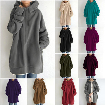 Women's Fuzzy Hoodies Long Sport Pullover Hoodie Full-Zip Hoodie Sweatshirt See size chart under “more details”