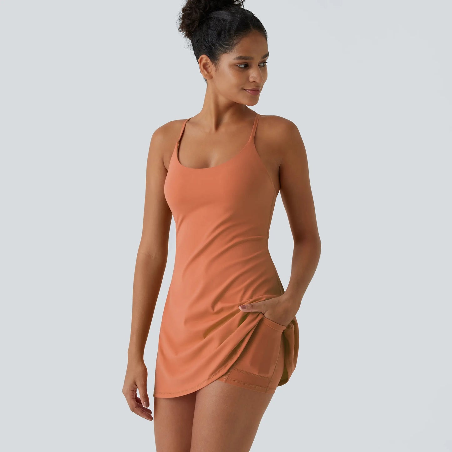 Halara Softlyzero Plush Backless Active Dress-Easy Peezy, Spring Dresses, Dance Dresses for Women