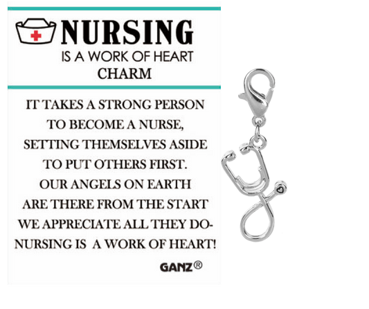 Nursing is a Work of Heart Charm