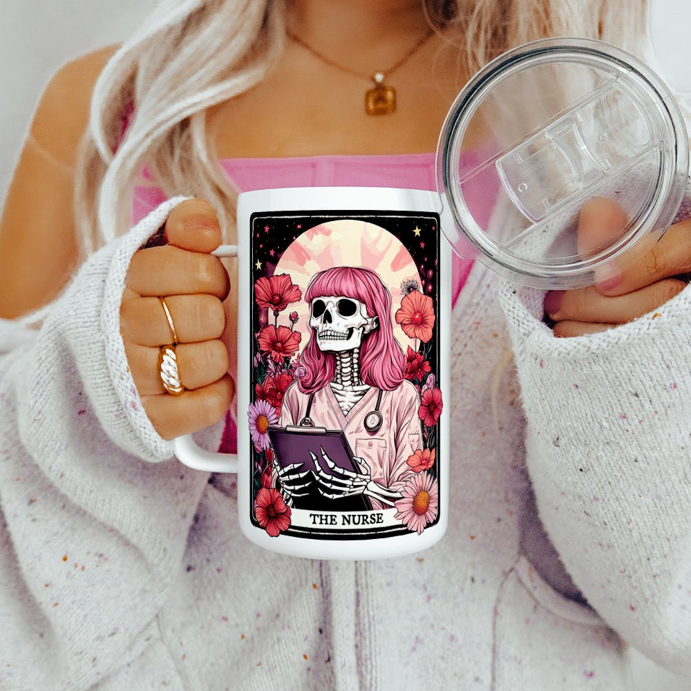 The Nurse Tarot Card Insulated Travel Mug