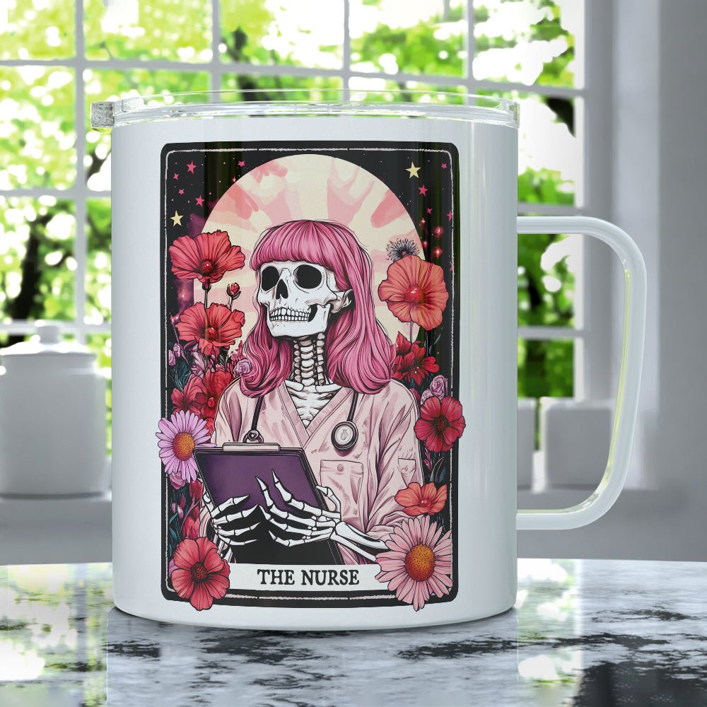 The Nurse Tarot Card Insulated Travel Mug