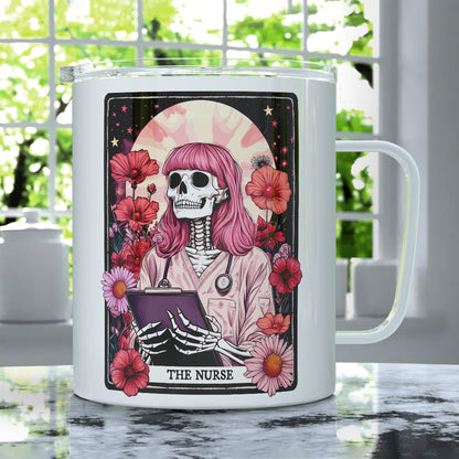 The Nurse Tarot Card Insulated Travel Mug