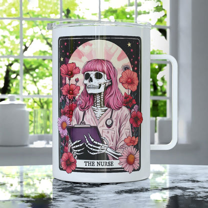 The Nurse Tarot Card Insulated Travel Mug