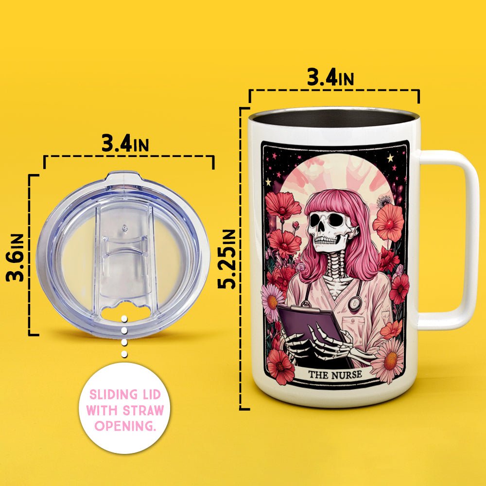 The Nurse Tarot Card Insulated Travel Mug