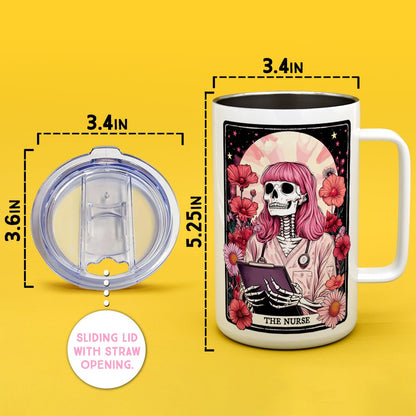The Nurse Tarot Card Insulated Travel Mug